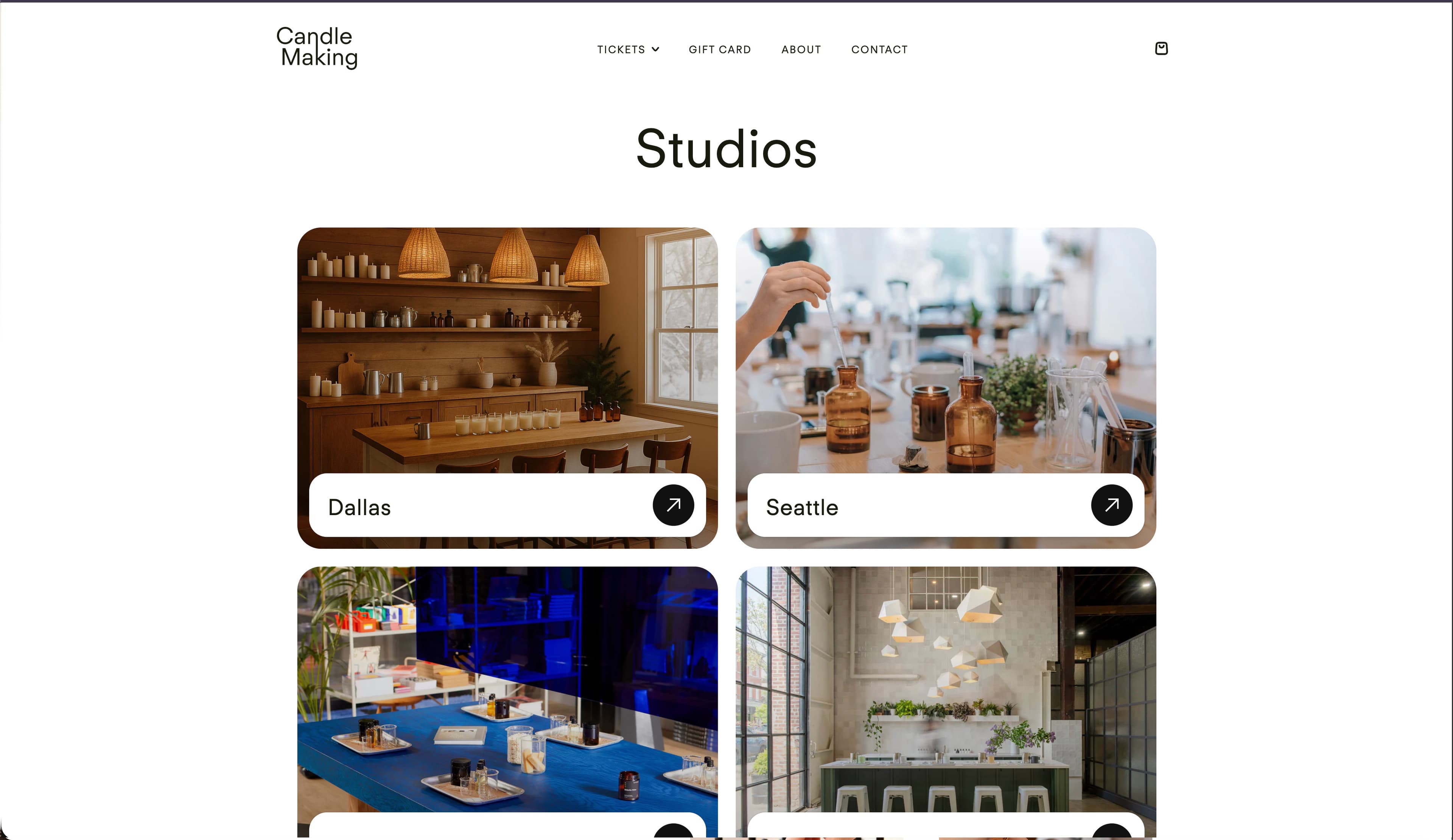 Class booking page with date selection